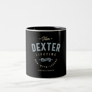 Caneca De Café Em Dois Tons Nome Personalizado do Membro de Vida do Team Dexte