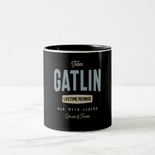 Caneca De Café Em Dois Tons Nome Personalizado do Membro do Tempo de Vida do T
