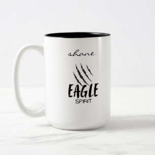 Caneca De Café Em Dois Tons Nome Personalizado Garra de Águia Espírito de Águi