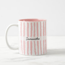 Nome Personalizado Listras Rosa Chique