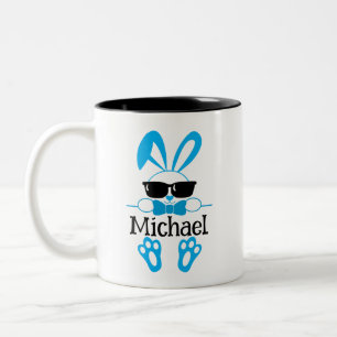 Caneca De Café Em Dois Tons Nome Personalizado Páscoa Óculos de sol