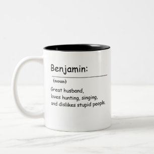 Caneca De Café Em Dois Tons Nome Personalizado Significando Com Definição