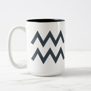 Caneca De Café Em Dois Tons Nome Personalizado / Sinal de Zodíaco de Texto Aqu