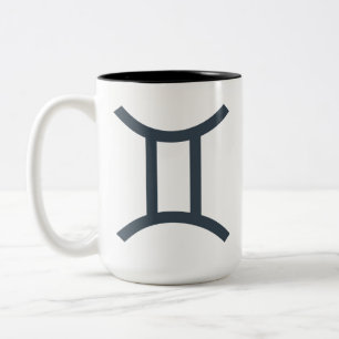 Caneca De Café Em Dois Tons Nome Personalizado / Sinal de Zodíaco de Texto Gem