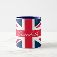 Nome personalizado Union Jack Mug