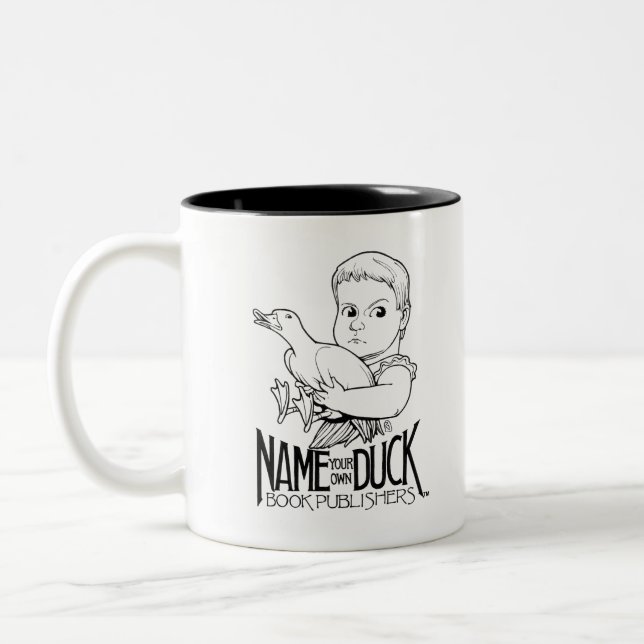 Caneca De Café Em Dois Tons NomeSeuPróprioDuque (Esquerda)