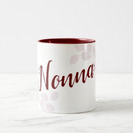 Caneca De Café Em Dois Tons Nonna Mug| Avó italiana Café Tea