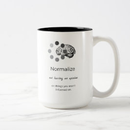 Caneca De Café Em Dois Tons Normalizar sem ter um parecer