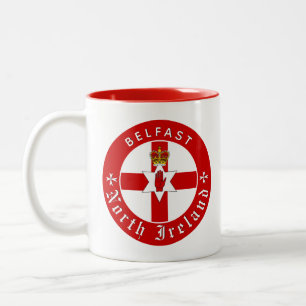 Caneca De Café Em Dois Tons North Ireland Coffee Mug, Belfast, Ulster Flag