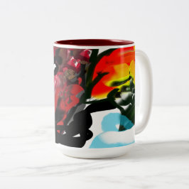 Caneca De Café Em Dois Tons Northern Cardinal  Autumn joy