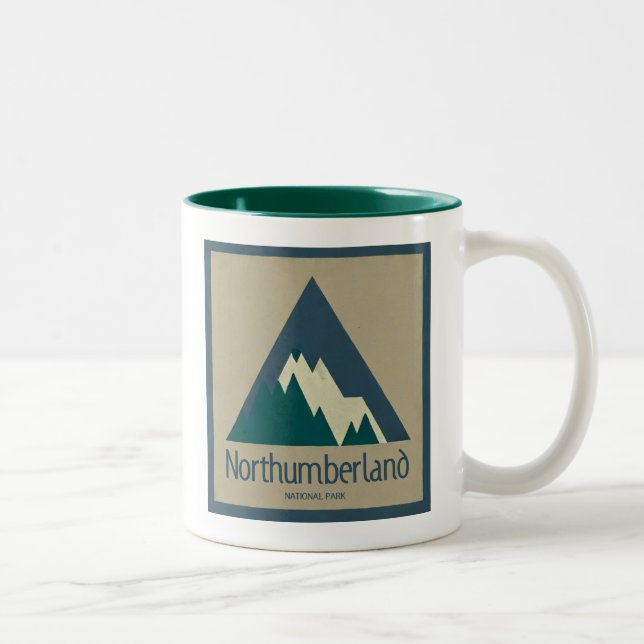 Caneca De Café Em Dois Tons Northumberland National Park Rustic (Direita)