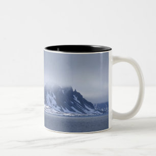 Caneca De Café Em Dois Tons Noruega, Círculo Polar Ártico, Oceano Atlântico No