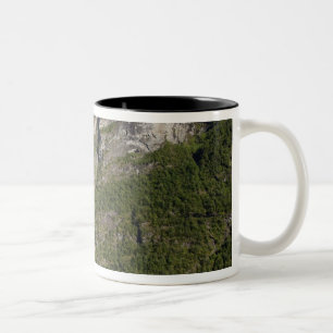 Caneca De Café Em Dois Tons Noruega, Geirangerfjord (UNESCO), Geiranger.