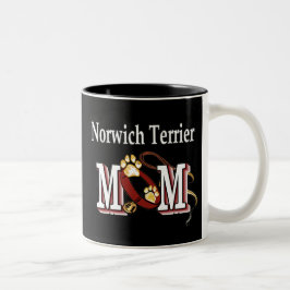 Caneca De Café Em Dois Tons Norwich Terrier Mãe Mug