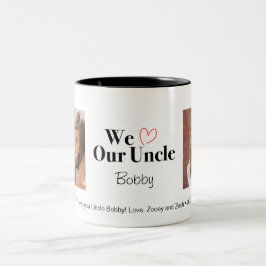 Caneca De Café Em Dois Tons Nós Amamos Nosso Tio 2 Fotografia Personalizada Mu