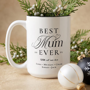 Caneca De Café Em Dois Tons Nós Amamos Você Melhor Mãe de Todos Natal Personal