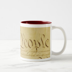 Caneca De Café Em Dois Tons Nós as pessoas do pergaminho do original