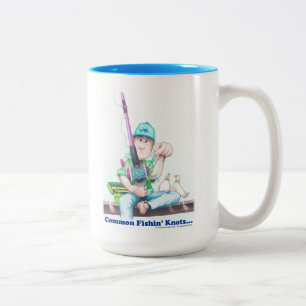 Caneca De Café Em Dois Tons Nós Comuns de Pesca - dificuldades de lançamento