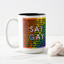 Nós dizemos GAY de café de dois tons