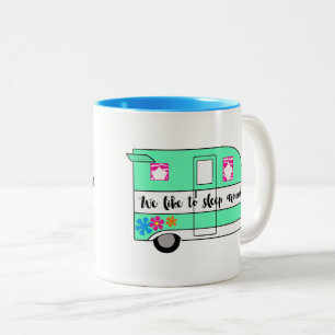Caneca De Café Em Dois Tons "Nós gostamos de dormir em torno" da caneca do