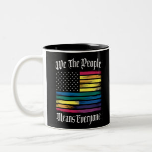Caneca De Café Em Dois Tons Nós, o Povo, Significa Todos Presente de Orgulho G