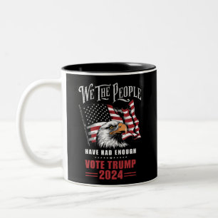 Caneca De Café Em Dois Tons Nós, Pessoas, Já Tivemos Suficiente Voto Trump 202