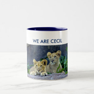 Caneca De Café Em Dois Tons Nós somos Cecil os Filhotes de Leão de Cecil