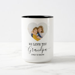 Caneca De Café Em Dois Tons Nós Te Amo Vovô | Mug de café personalizado