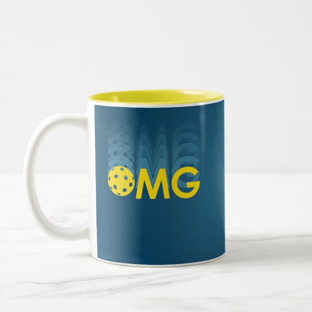 Caneca De Café Em Dois Tons Nossa. Mais uma partida de Pickleball (Esquerda)