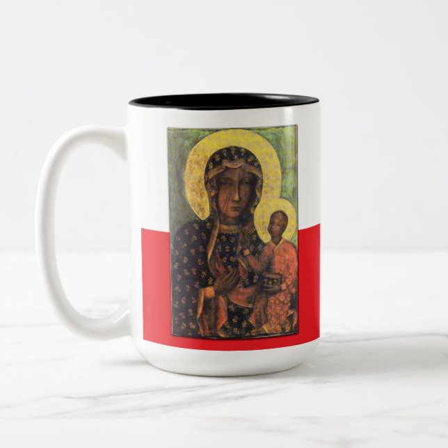 Caneca De Café Em Dois Tons Nossa Senhora de Czestochowa (Esquerda)