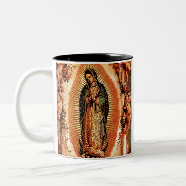Caneca De Café Em Dois Tons Nossa senhora de Guadalupe (Esquerda)