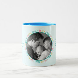 Caneca De Café Em Dois Tons Nosso Pequeno Milagre - Foto/Nome Personalizado Do