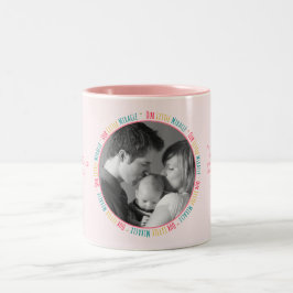 Caneca De Café Em Dois Tons Nosso Pequeno Milagre - Foto/Nome Personalizado Do