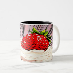 Caneca De Café Em Dois Tons Nostalgia da Strawberry Shortcake