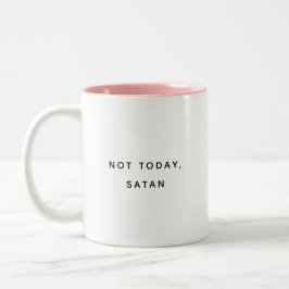 Caneca De Café Em Dois Tons Not Today Satan Office Humor Two-Tone Mug