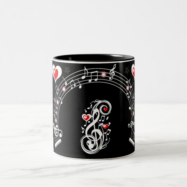 Caneca De Café Em Dois Tons _Nota de Amor (Centro)