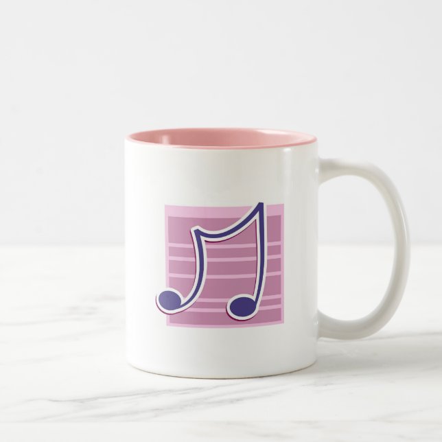 Caneca De Café Em Dois Tons Nota musical (Direita)