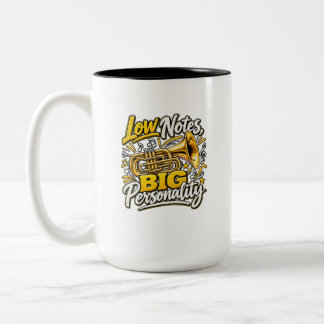 Caneca De Café Em Dois Tons Notas Baixas Grande Personalidade Tocador de Eufôn