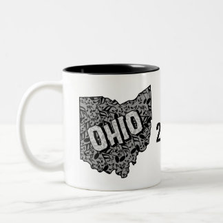 Caneca De Café Em Dois Tons Notas de Música de Ohio