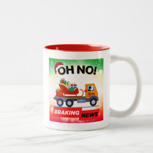 Caneca De Café Em Dois Tons NOTÍCIAS DE TRAVAGEM - Retorno da Entrega dos Papa