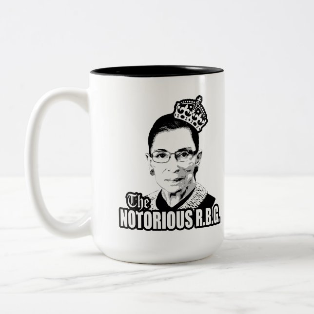 Caneca De Café Em Dois Tons Notório R.B.G. (Esquerda)