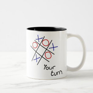 Caneca De Café Em Dois Tons Noughts & Crosses (Tic-tac-toe)