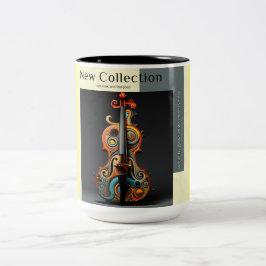 Caneca De Café Em Dois Tons Nova coleção Violin