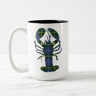 Caneca De Café Em Dois Tons Nova Escócia Lagosta de lagosta de Tartan