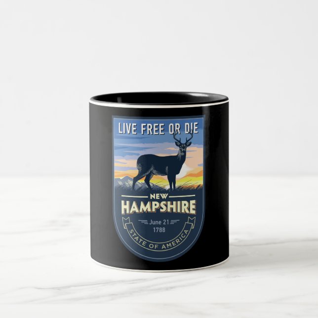 Caneca De Café Em Dois Tons Nova Hampshire (Centro)