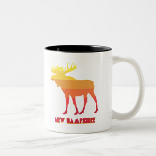 Caneca De Café Em Dois Tons Nova Hampshire Moose