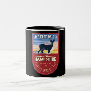 Caneca De Café Em Dois Tons Nova Hampshire - Mug De Café De Dois Tonéis