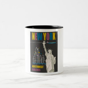 Caneca De Café Em Dois Tons Nova Iorque
