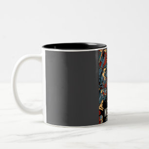 Caneca De Café Em Dois Tons Nova Iorque Map - Abstrato de tons de terror color