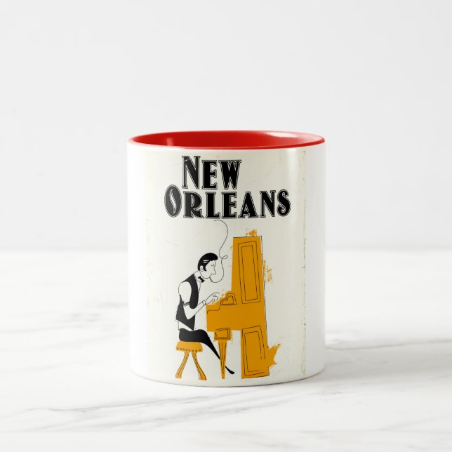 Caneca De Café Em Dois Tons Nova Orleans Honky Tonk (Centro)